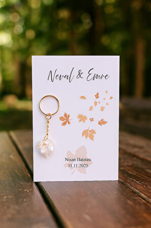 Çınar Yaprağı Anahtarlık - Kına Hediyesi - Nişan Hediyesi - Mevlit Hediye -  Özel Gün Hediye 10 Adet