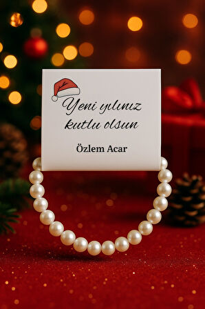 Yeni Yıl Hediyesi - 20 Adet Bileklik - Kişiye Özel Kart - Yılbaşı Hediyesi - Yılbaşı Süsü