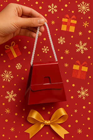 4 Adet Bordo Hediye Kutusu - Saat, Şal, Kutusu - Dekoratif Hediye Kutusu - Yılbaşı Hediye Kutusu