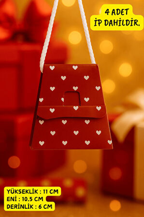 4 Adet Kalpli Hediye Kutusu - Anneler Günü Hediye Kutusu - Yılbaşı Hediyesi - Yılbaşı Kutusu