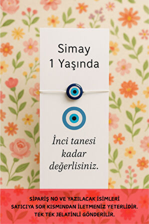 30 Adet Nazar Boncuklu Kartlı Bileklik - Bride to be - Kına Hediyesi - Nikah- Çocuk Mevlid Hediyesi