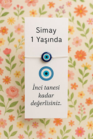 30 Adet Nazar Boncuklu Kartlı Bileklik - Bride to be - Kına Hediyesi - Nikah- Çocuk Mevlid Hediyesi