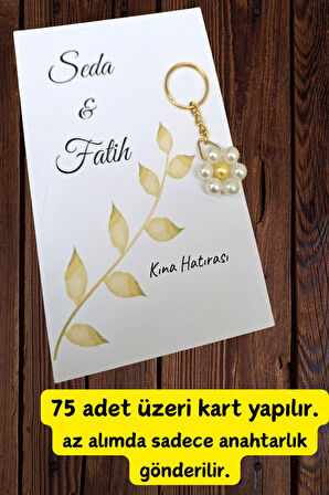 15 Adet Papatya Anahtarlık - Kına Hediyesi - Kişiselleştime +75 - Kişiye Özel Yazı - Nikah Hediye