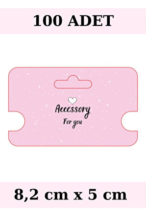 Pembe For You Accessory - 100 Adet Kolye Kartı - Bileklik Kartı - Takı Kartı - Paketleme Kartı