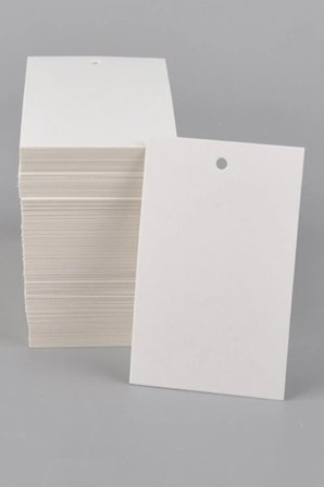 1000 Adet Karton Fiyat Marka Etiketi 5x9 cm 4 mm Orta Ip Gecme Yeri - Paketleme Kartı