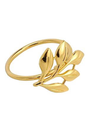 6 Adet Gold Sarmaşık Metal Peçete Halkası - Napkin Ring