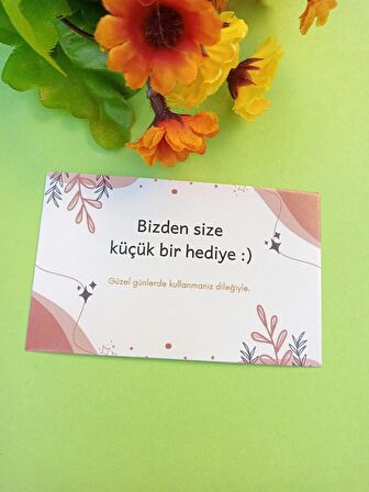 100 Adet Lux Kalın Kuşe Tebrik Kartı - Teşekkür Kartı - Paketleme Kartı-  Lak Kaplama 8 x 5 cm (M7)