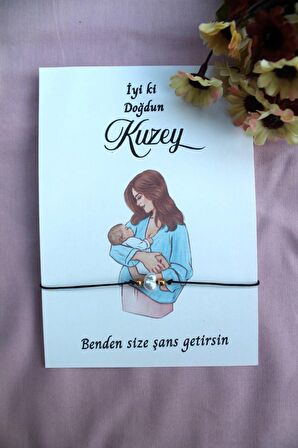 40 Adet Bebek Hediyelik Şans Bilekliği - Mevlid Hediyesi - Yenidoğan Hediye