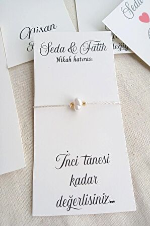 30 Adet Şans Bilekliği -  Bride Hediye - Kına Hediye - Nedime Bileklik - Kişiye Özel