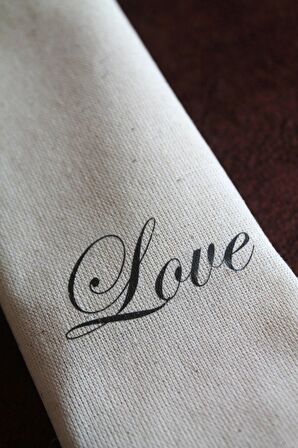 12 Adet Love Naturel Keten Servis Sunum Peçetesi