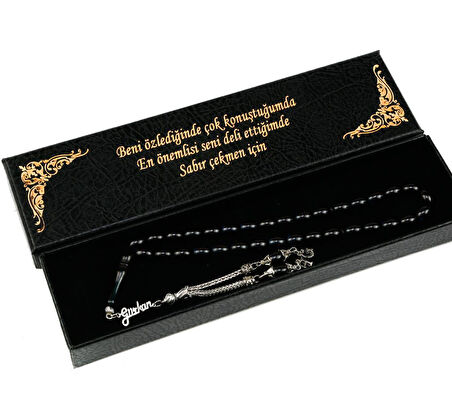 Gümüş İsimli Sıkma Kehribar Tesbih