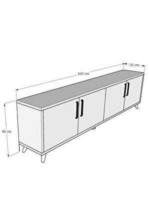 Tv Ünitesi Koyu Gri T-04