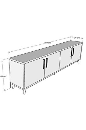 Tv Ünitesi Beyaz T-01