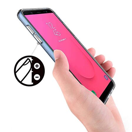 Gpack Samsung Galaxy A7 2018 Kılıf Gard Şeffaf Sert SilikonNano Glass