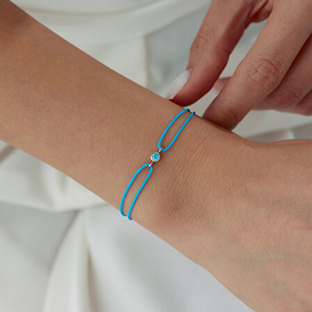 Balık Burcu Aquamarine İpli Bileklik