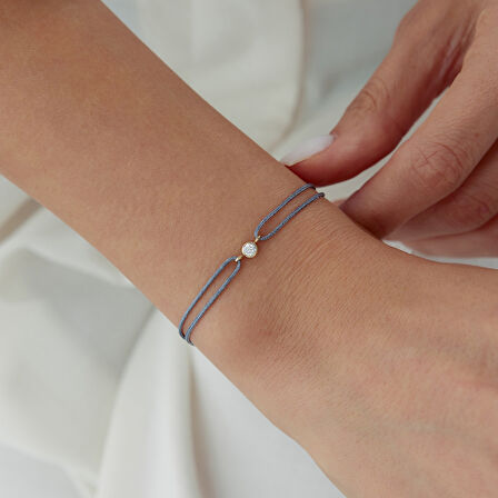 Koç Burcu White Topaz İpli Bileklik