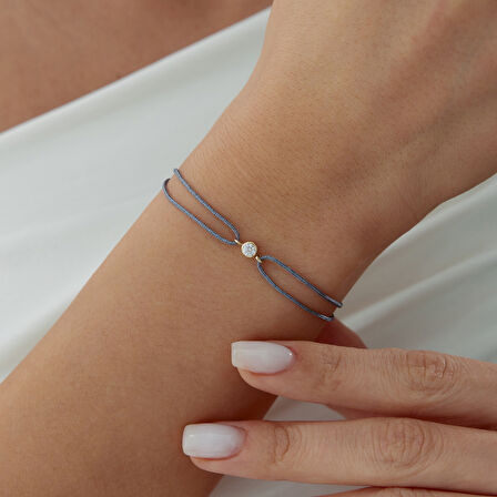 Koç Burcu White Topaz İpli Bileklik