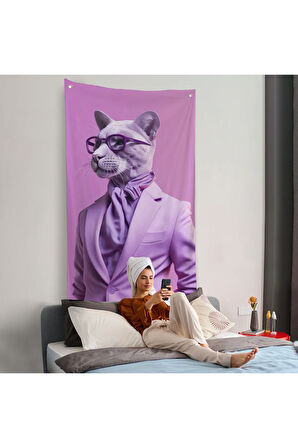 Pembe Büyük Kadın Duvar Örtüsü-7923