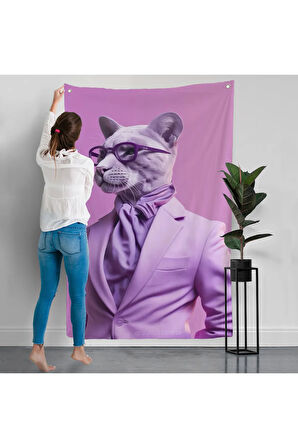 Pembe Büyük Kadın Duvar Örtüsü-7923