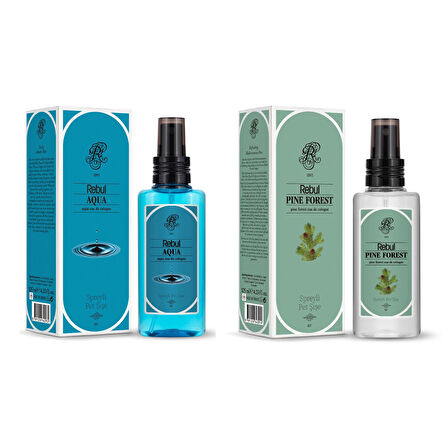Rebul EDC Kolonya 125 ml Pet Şişe Aqua ve Pine Forest 2 li