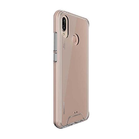 Gpack Huawei P20 Lite Kılıf Gard Şeffaf Sert Silikon Nano Glass