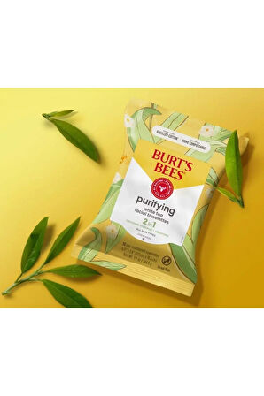 Burt's Bees Facial Cleansing Towelettes with White Tea Beyaz Çaylı (Tüm Cilt Tipleri İçin, %99 Doğal Kökenli) Yüz Temizleme Mendili 30 Adet 5.1oz 144.5 gr
