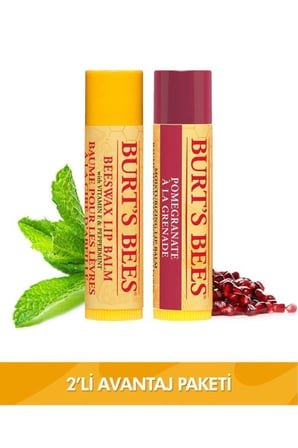 Beeswax ve Nar Aromalı Dudak Bakım Kremi Seti