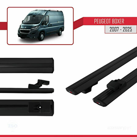 Peugeot Boxer 2 2007 ve Sonrası ile Uyumlu BASIC Model Ara Atkı Tavan Barı Siyah 2 Adet