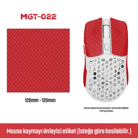 Mouse Tape Kaydırmaz Etiket – Kesilebilir Yapışkanlı Mouse Kayma Önleyici Bant 150×110 mm MGT-022