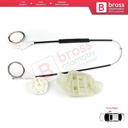 Hyundai Accent MK2 LC 2000-2006 4/5-Kapı 8240425010 İçin Ön Sağ Kapı Cam Kriko Tamir Seti