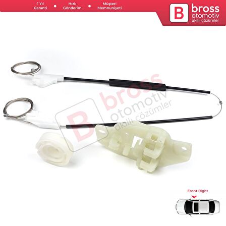 Hyundai Accent MK2 LC 2000-2006 4/5-Kapı 8240425010 İçin Ön Sağ Kapı Cam Kriko Tamir Seti