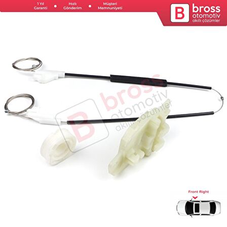 Hyundai Accent MK2 LC 2000-2006 4/5-Kapı 8240425010 İçin Ön Sağ Kapı Cam Kriko Tamir Seti