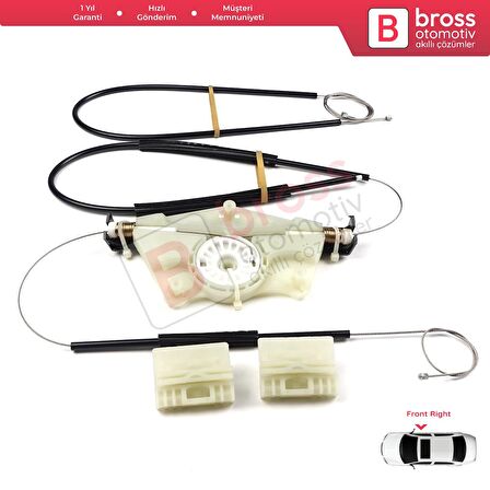 Audi A4 B6 8E2 8E5 B7 8EC 8ED Seat Exeo 3R2 3R5 4/5 Kapı 8E0837462 İçin Ön Sağ Cam Kriko Tamir Seti