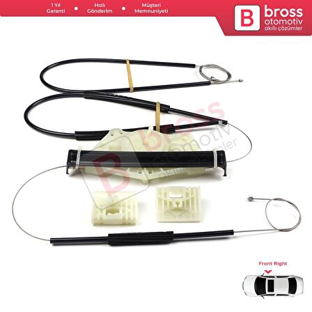 Audi A4 B6 8E2 8E5 B7 8EC 8ED Seat Exeo 3R2 3R5 4/5 Kapı 8E0837462 İçin Ön Sağ Cam Kriko Tamir Seti