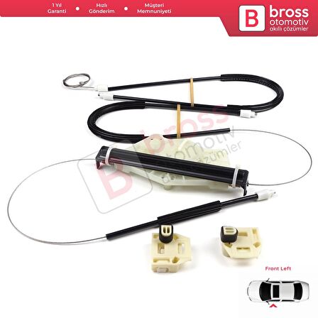 VW New Beetle C1 1C1 1997-2011 3-Kapı HB 1CM898655 İçin Elektrikli Ön Sol Kapı Cam Kriko Tamir Seti