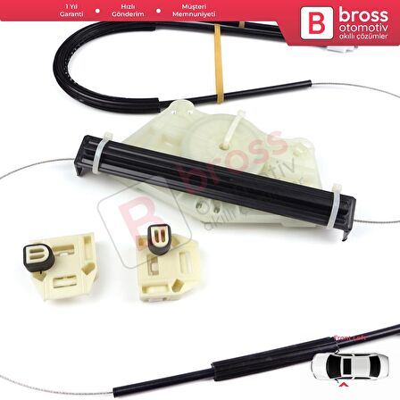 VW New Beetle C1 1C1 1997-2011 3-Kapı HB 1CM898655 İçin Elektrikli Ön Sol Kapı Cam Kriko Tamir Seti