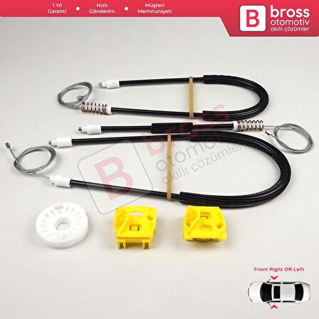 VW Golf MK4 1J1 1997-2006 2/3 Kapı HB Coupe İçin Elektrikli Sağ veya Sol Kapı Cam Kriko Tamir Seti