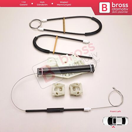 VW Golf MK4 1J1 1997-2006 2/3 Kapı HB Coupe 1J3837461 İçin Elektrikli Sol Kapı Cam Kriko Tamir Seti