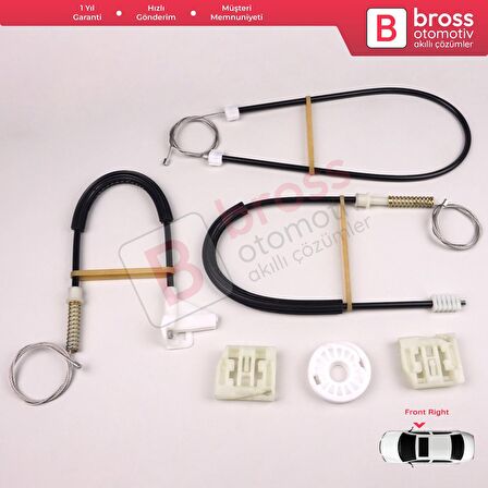 Ram ProMaster City 2015-2022 4-Kapı 68366053AA İçin Ön Sol Cam Kriko Tamir Seti