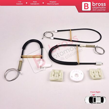 Ram ProMaster City 2015-2022 4-Kapı 68366053AA İçin Ön Sol Cam Kriko Tamir Seti