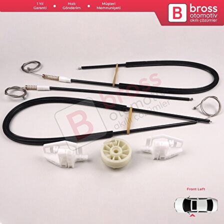 Renault Megane MK2 2002-2009 3-Kapı HB Coupe 8200325137 İçin Elektrikli Sağ Cam Kriko Tamir Seti