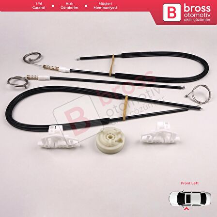 Renault Megane MK2 2002-2009 3-Kapı HB Coupe 8200325137 İçin Elektrikli Sağ Cam Kriko Tamir Seti