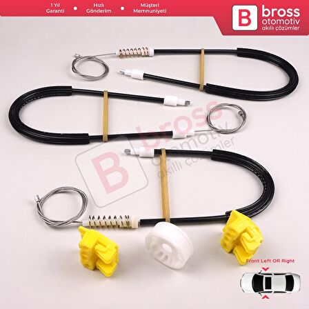 Saab 9 5 1997-2010 İçin Ön Sol veya Sağ Kapı Cam Kriko Tamir Takımı