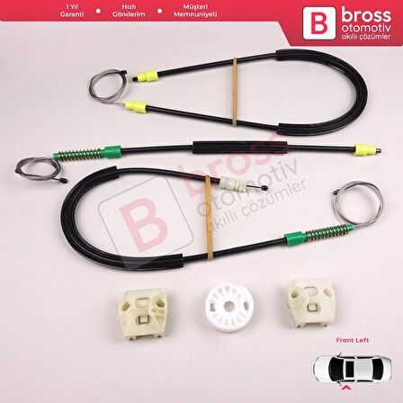 Peugeot 607 9D 9U 1999-2010 9222Q0 9650734880 İçin Ön Sağ Kapı Cam Kriko Tamir Seti 