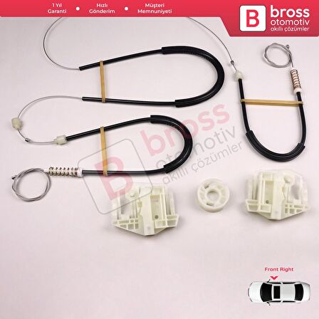 BMW X3 E83 2003-2011 SUV 51333448249 İçin Elektrikli Ön Sol Cam Kriko Tamir Seti