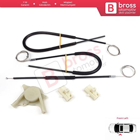 Mercedes Vito Viano Mixto MK2 W639 2003-2010 6397200146 İçin Ön Sağ Kapı Cam Kriko Tamir Seti