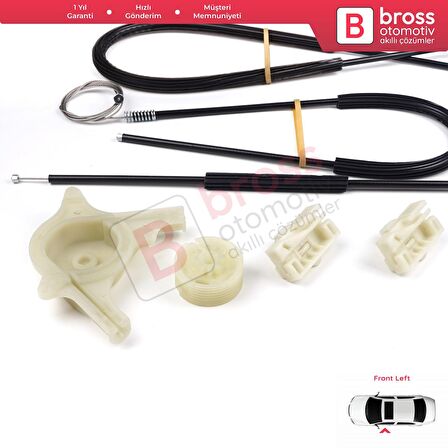 Mercedes Vito Viano Mixto MK2 W639 2003-2010 6397200146 İçin Ön Sağ Kapı Cam Kriko Tamir Seti