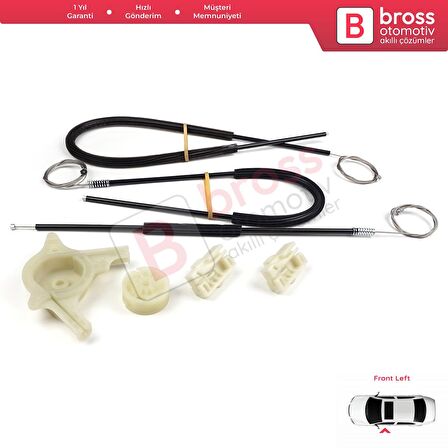 Mercedes Vito Viano Mixto MK2 W639 2003-2010 6397200146 İçin Ön Sağ Kapı Cam Kriko Tamir Seti