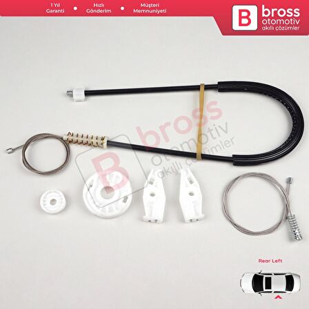 VW New Beetle Cabriolet 03 10 İçin Sağ Arka Sürgülü Cam Tamir Takımı