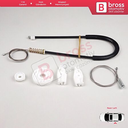 VW New Beetle Cabriolet 03 10 İçin Sağ Arka Sürgülü Cam Tamir Takımı